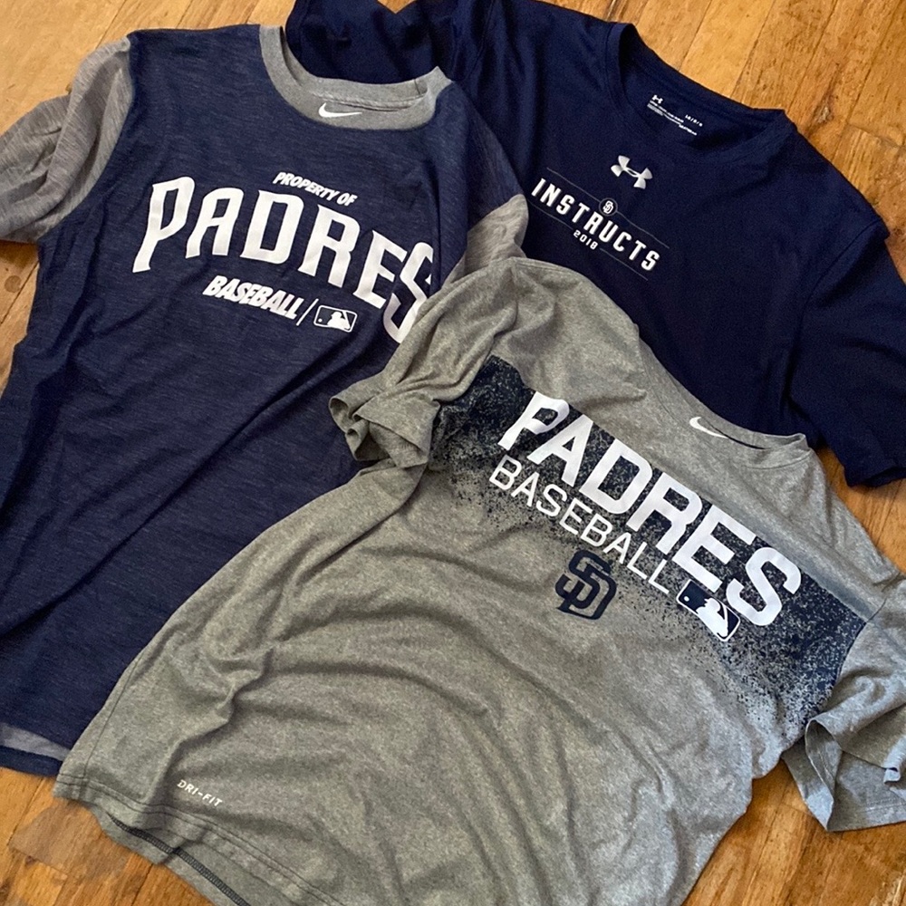 San Diego Padres Mens Shirts Nike Size L - Lot of 3